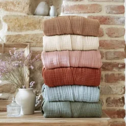 Accappatoio da bagno in garza di cotone S/M Gaia Beige pampa