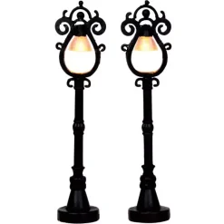Accessori Lemax Set di 2 lampioni Parisien a pile