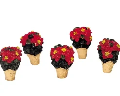 Accessori Lemax Set di 5 vasi di fiore