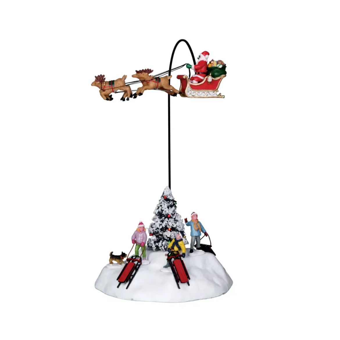 Accessorio Lemax animato (H33 cm) Babbo Natale volante