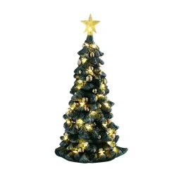 Accessorio Lemax luminoso (H16,5 cm) Albero di Natale innevato Bianco caldo