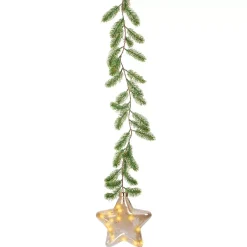 Addobbo natalizio luminoso da appendere con pile 15 LED (H20 cm) Stella Bianco caldo