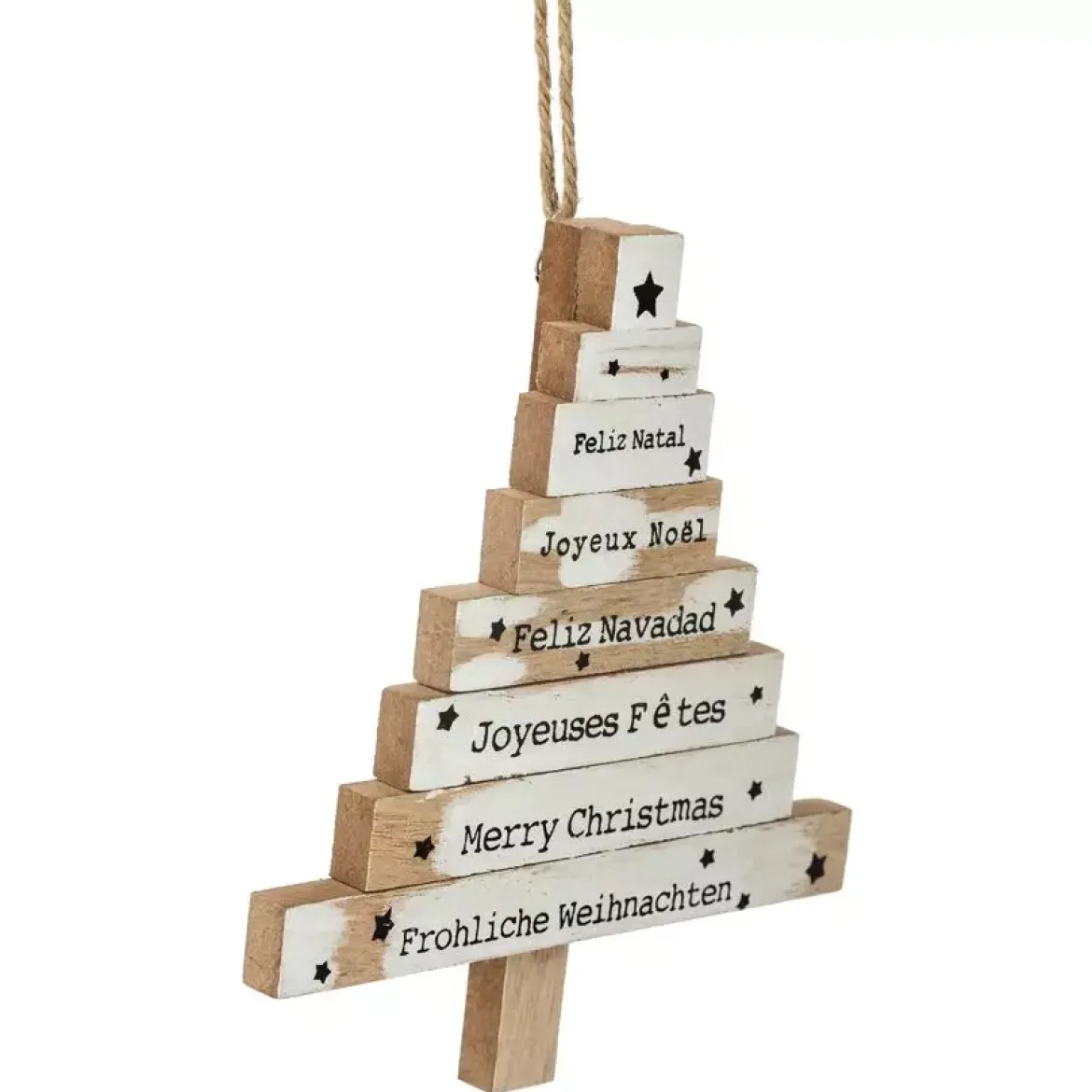 Alberi di Natale in legno a livelli Bianco