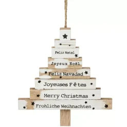 Alberi di Natale in legno a livelli Bianco