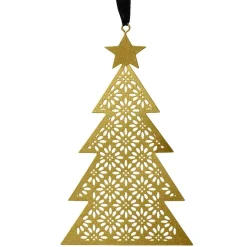 Alberi di Natale traforati fiori Oro