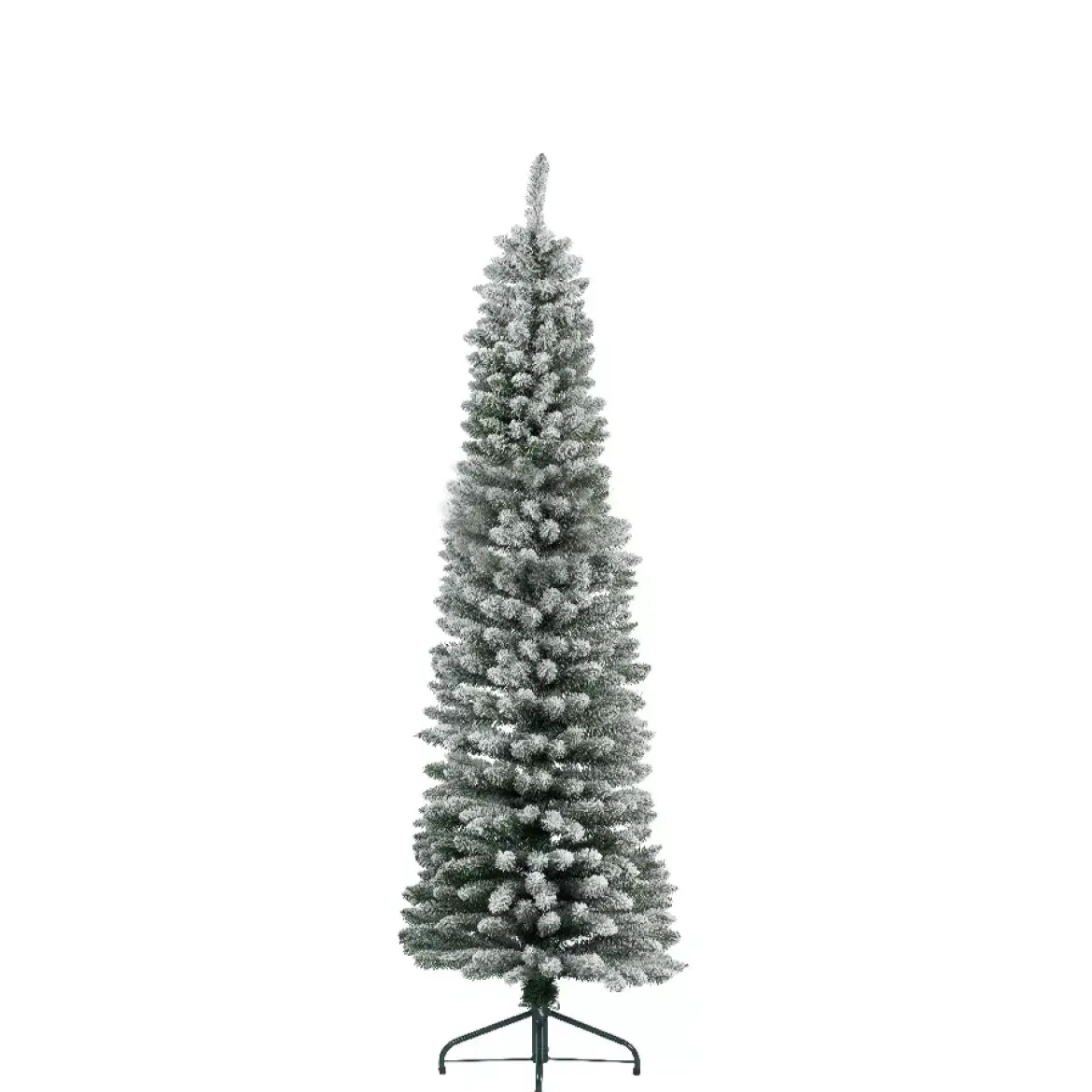 Albero di Natale artificiale Narrow Alt. 180 cm Verde innevato
