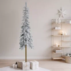 Albero di Natale artificiale Alpine Alt. 180 cm Verde innevato