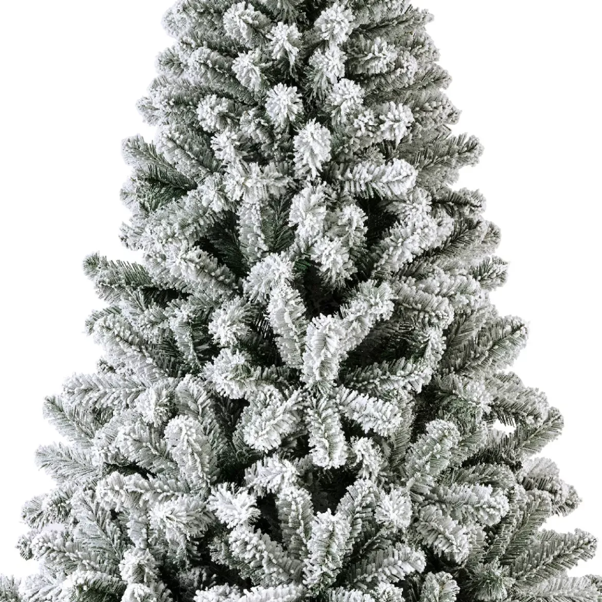 Albero di Natale artificiale luminoso 320 LED H210 cm King Verde innevato