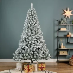 Albero di Natale artificiale King Alt. 210 cm Verde innevato