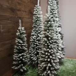 Albero di Natale artificiale Narrow Alt. 150 cm Verde innevato
