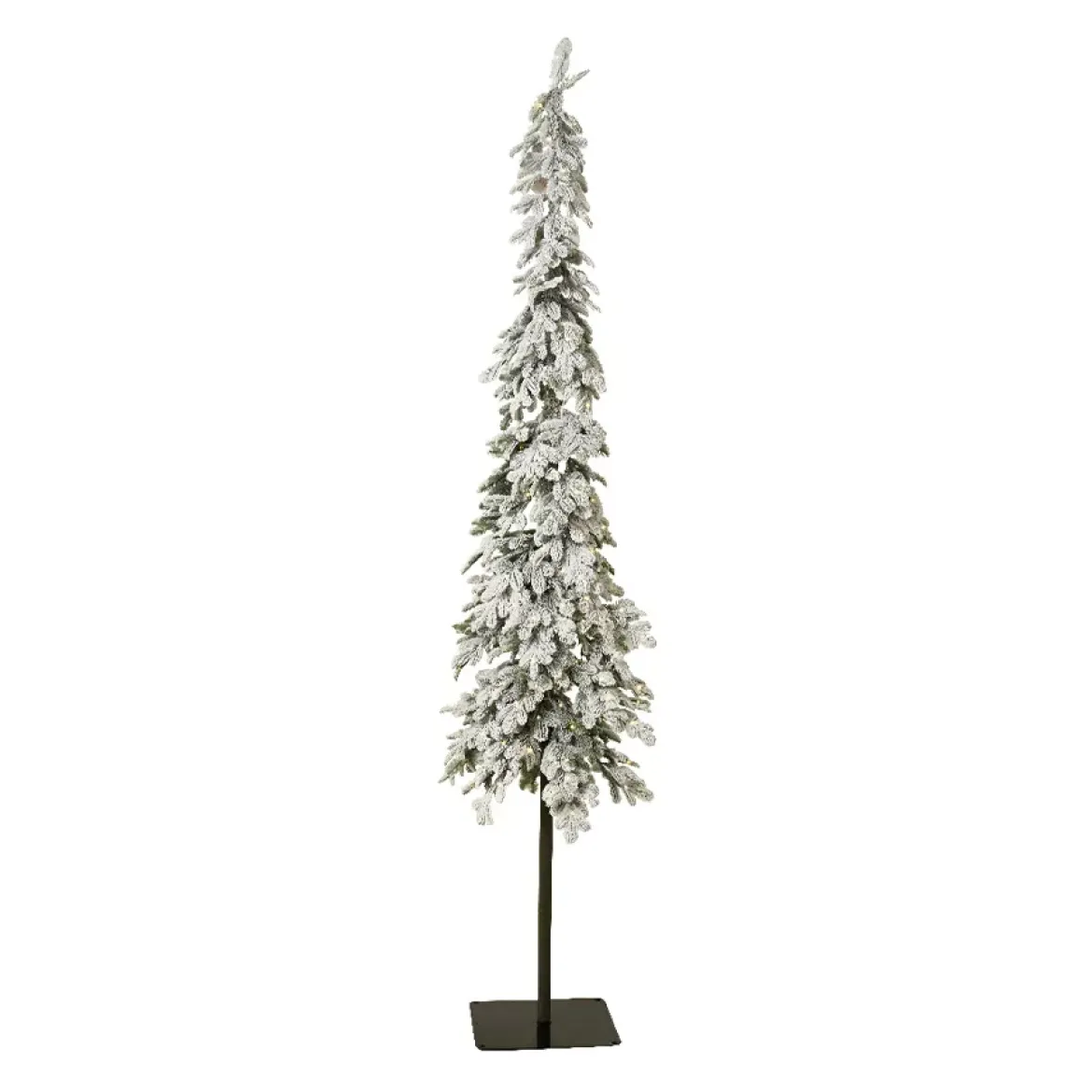 Albero di Natale artificiale luminoso 250 LED H240 cm Sierra Verde innevato