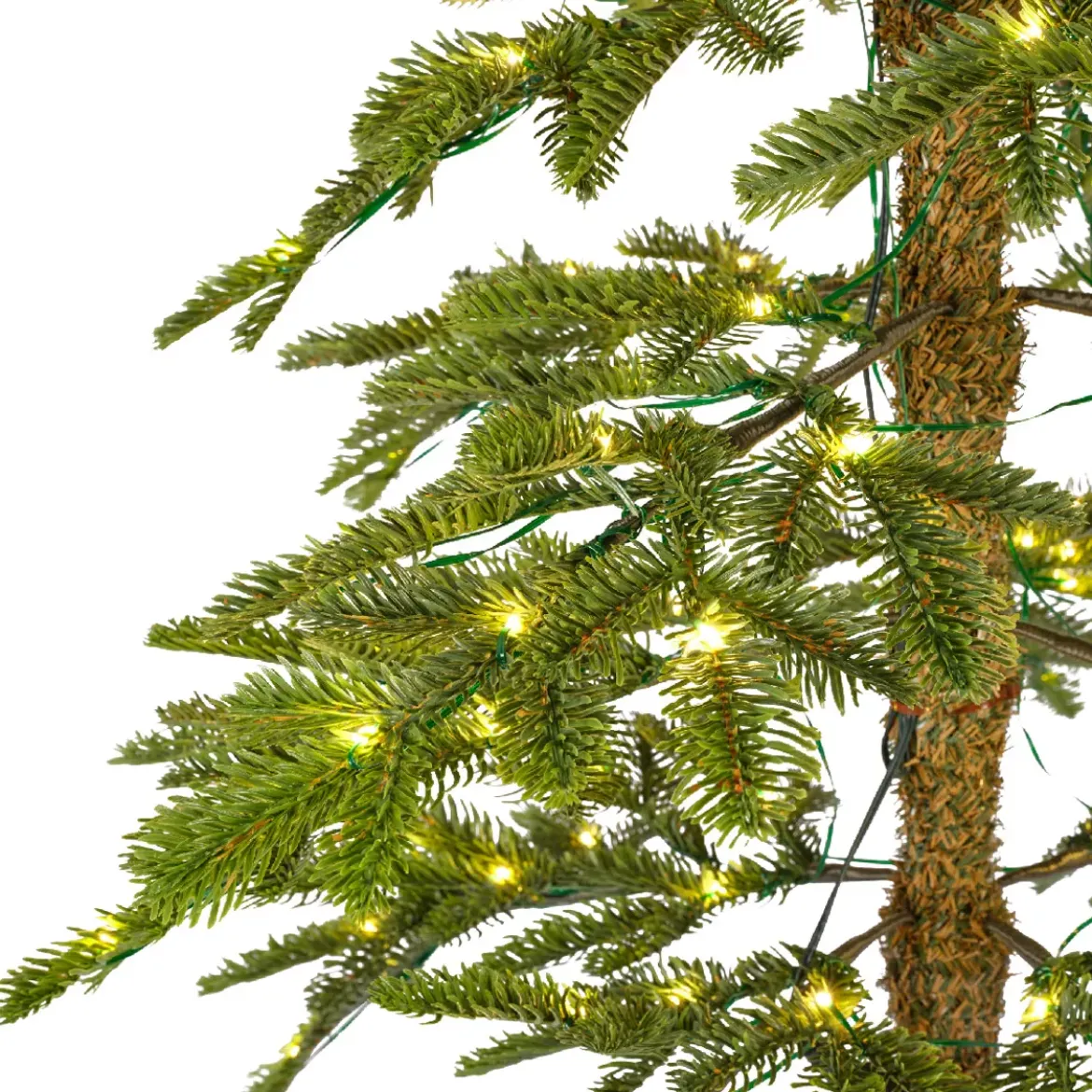 Albero di Natale artificiale luminoso 250 LED H240 cm Sierra Verde abete