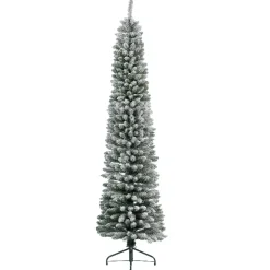 Albero di Natale artificiale Narrow Alt. 210 cm Verde innevato