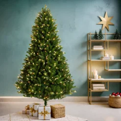 Albero di Natale artificiale luminoso 520 LED (H240 cm) Barrow Verde abete