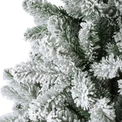 Albero di Natale artificiale luminoso 400 LED H240 cm King Verde innevato