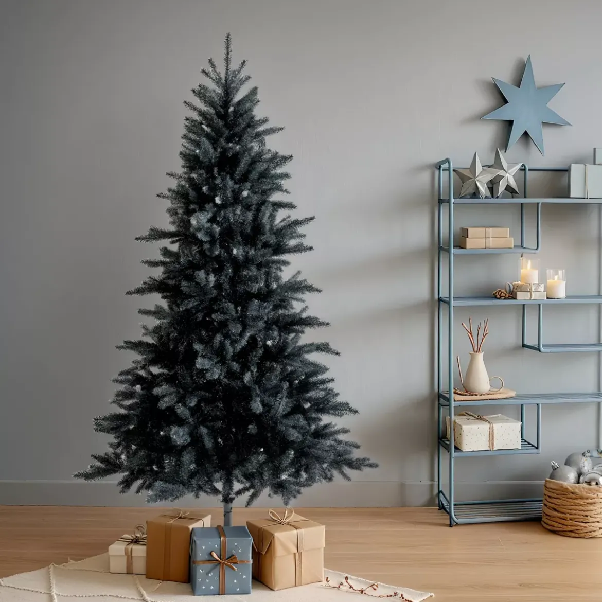 Albero di Natale artificiale (H240 cm) Monaco Nero