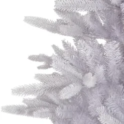 Albero di Natale artificiale H180 cm Odense Bianco iridescente e glitterato