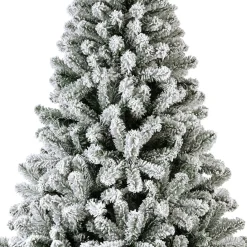 Albero di Natale artificiale luminoso 200 LED H150 cm King Verde innevato