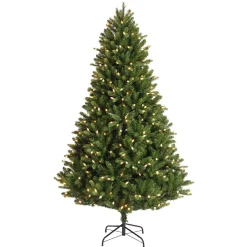 Albero di Natale artificiale luminoso 400 LED H210 cm Barrow Verde abete