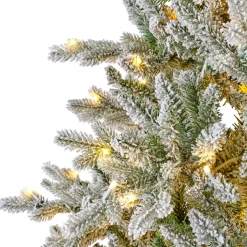 Albero di Natale artificiale luminoso 560 LED (H240 cm) Allix Verde innevato