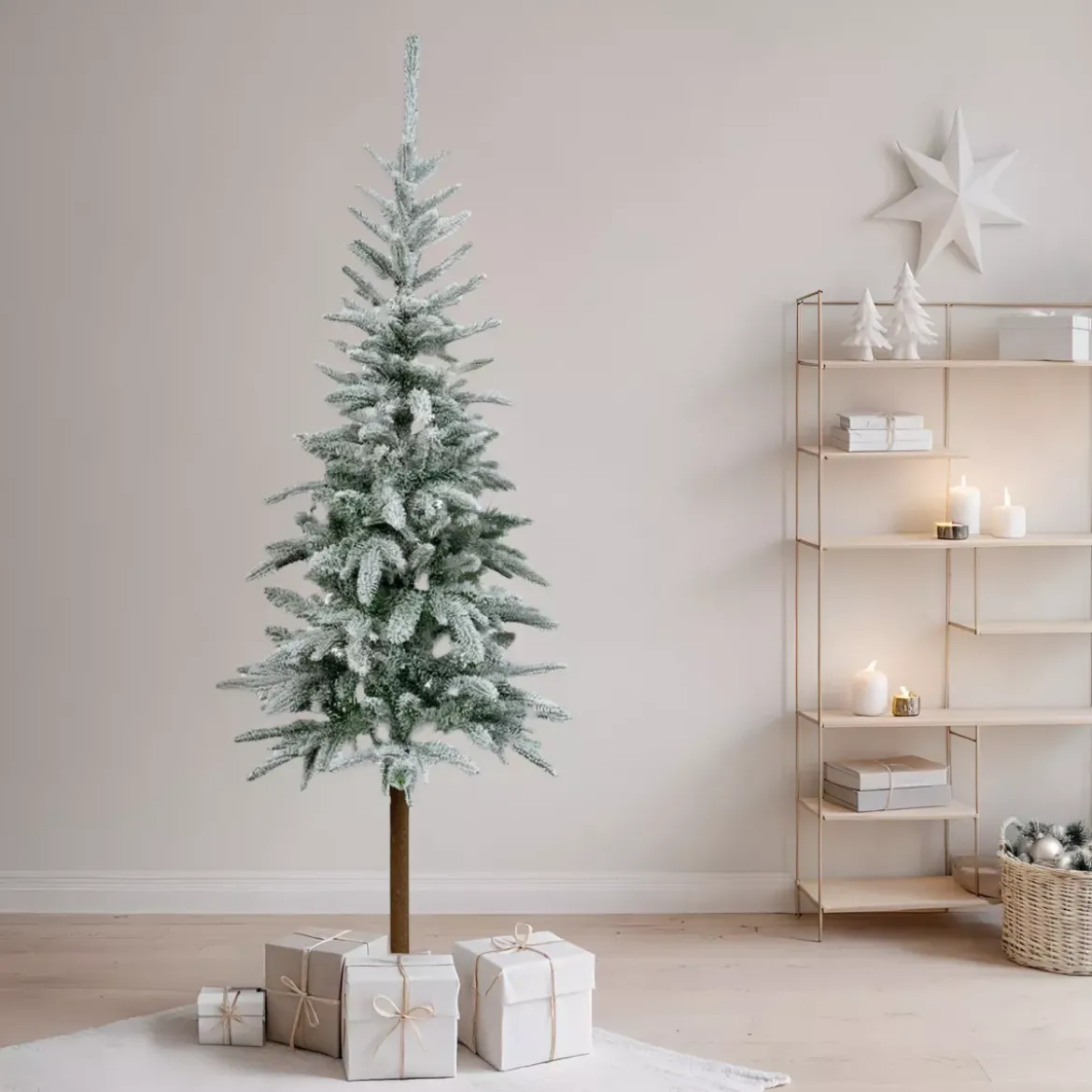Albero di Natale artificiale (H180 cm) Glockner Verde innevato