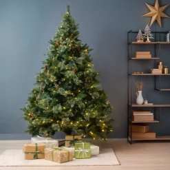 Albero di Natale artificiale luminoso H180 cm Washington Lusso Verde abete