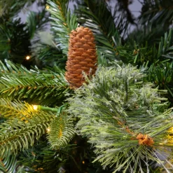 Albero di Natale artificiale luminoso H240 cm Washington Luxe Verde abete