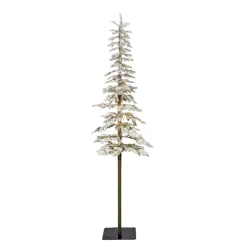 Albero di Natale artificiale luminoso 150 LED H180 cm Sierra Verde innevato