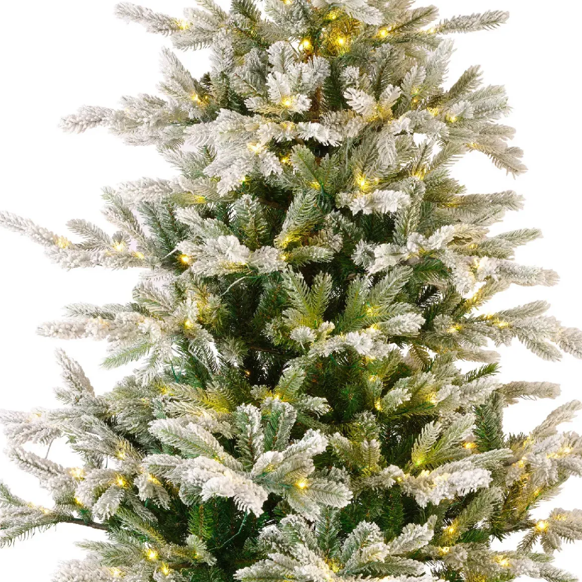 Albero di Natale artificiale luminoso 700 LED (H240 cm) Glorious Verde innevato