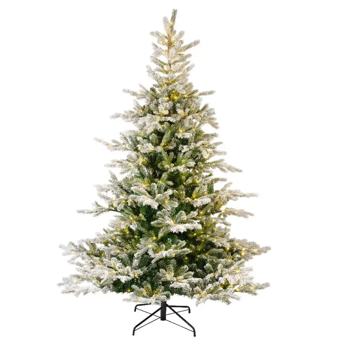 Albero di Natale artificiale luminoso 700 LED (H240 cm) Glorious Verde innevato