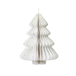 Albero di Natale di carta da appendere (H15 cm) Chiusura Magnetica Bianco
