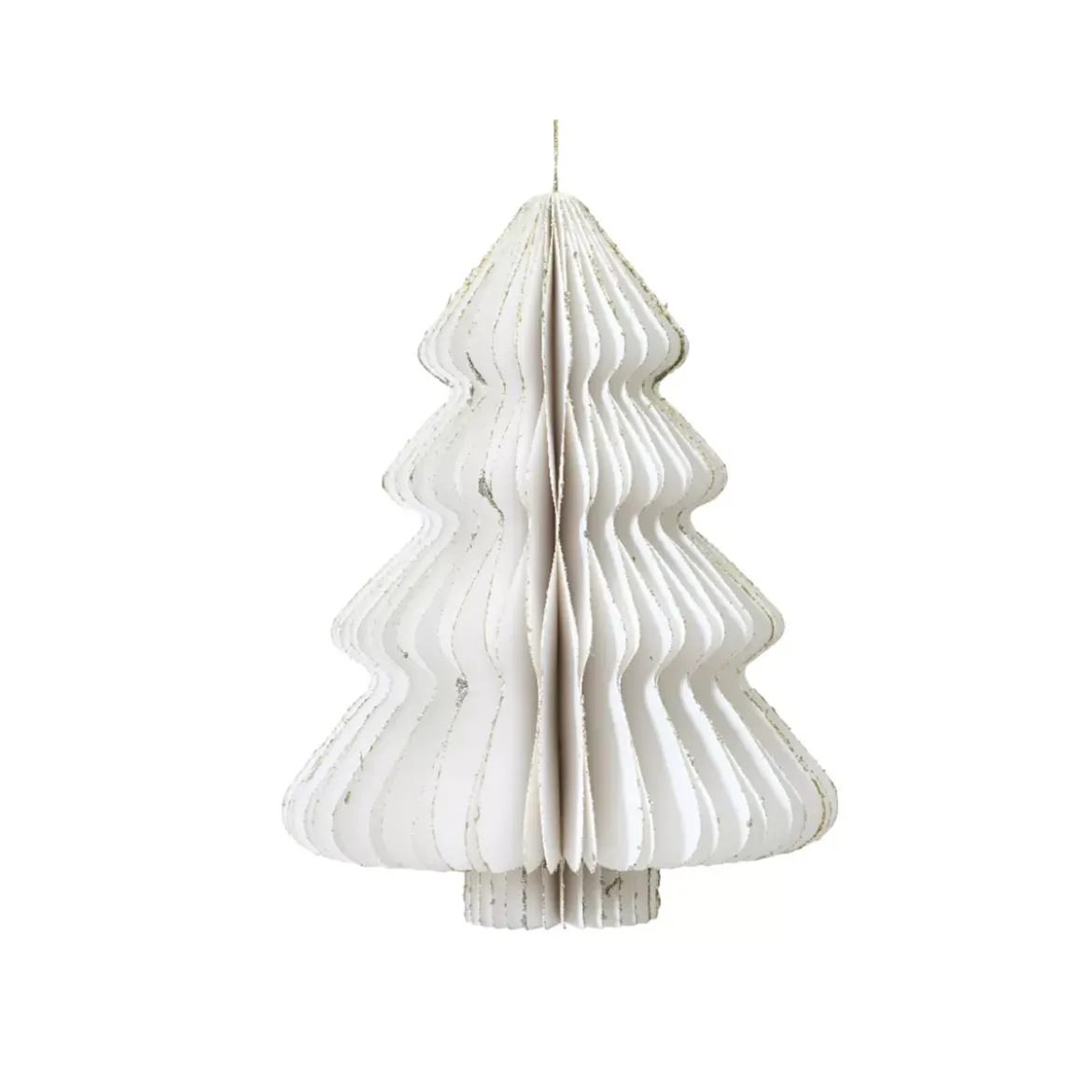 Albero di Natale di carta da appendere (H15 cm) Chiusura Magnetica Bianco