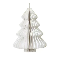 Albero di Natale di carta da appendere (H40 cm) Chiusura magnetica Bianco