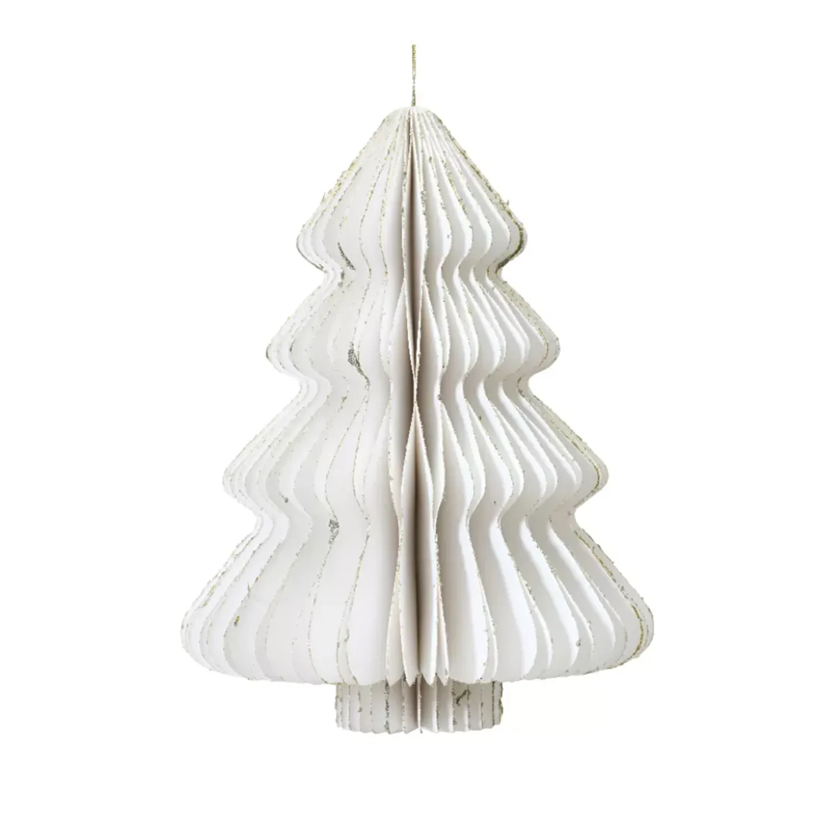 Albero di Natale di carta da appendere (H40 cm) Chiusura magnetica Bianco