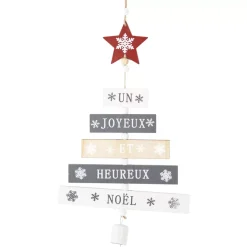 Albero di Natale di legno Heureux Noel H47 cm