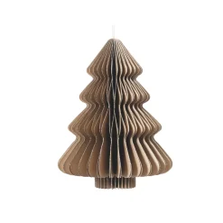 Albero di Natale in carta da appendere (H15 cm) Chiusura Magnetica Marrone
