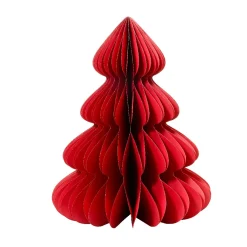 Albero di Natale in carta da tavolo (H60 cm) Chiusura Magnetica Rosso