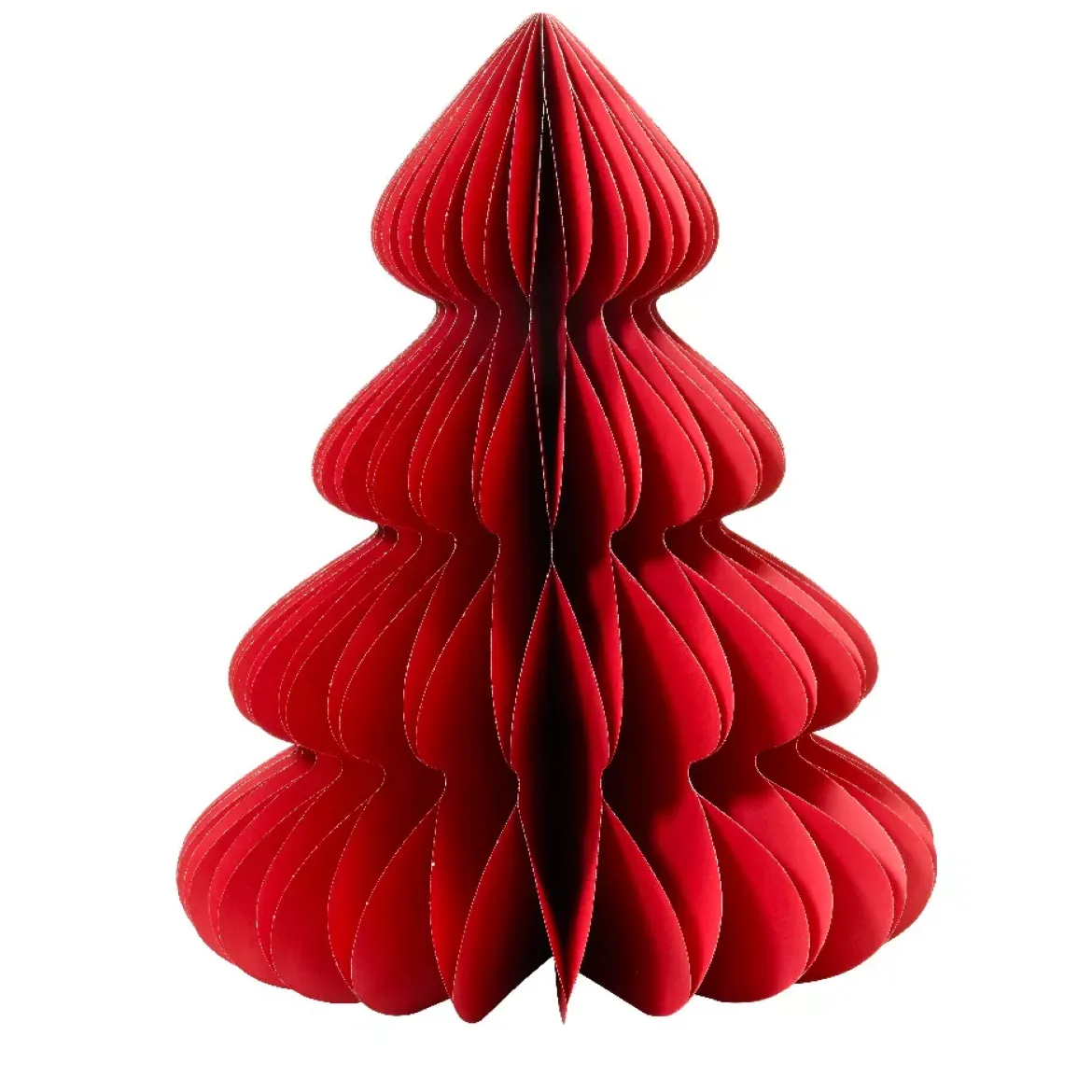 Albero di Natale in carta da tavolo (H90 cm) Chiusura Magnetica Rosso