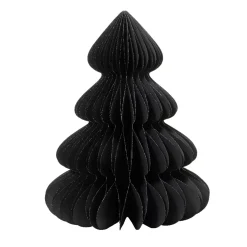 Albero di Natale in carta da tavolo (H60 cm) Chiusura Magnetica Nero