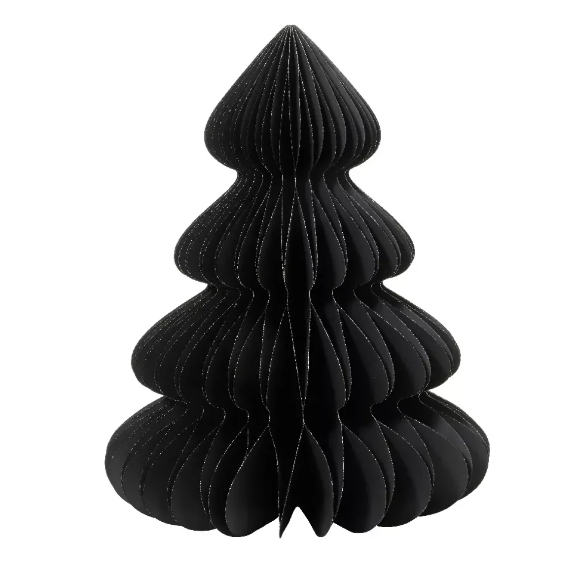 Albero di Natale in carta da tavolo (H60 cm) Chiusura Magnetica Nero