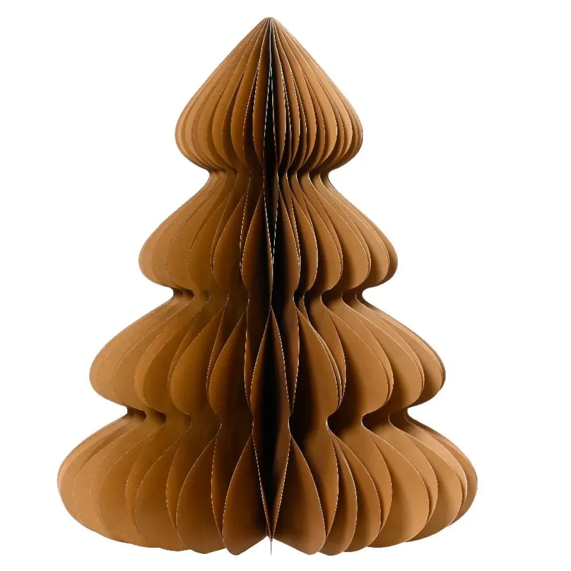 Albero di Natale in carta da tavolo (H90 cm) Chiusura magnetica Marrone caffè