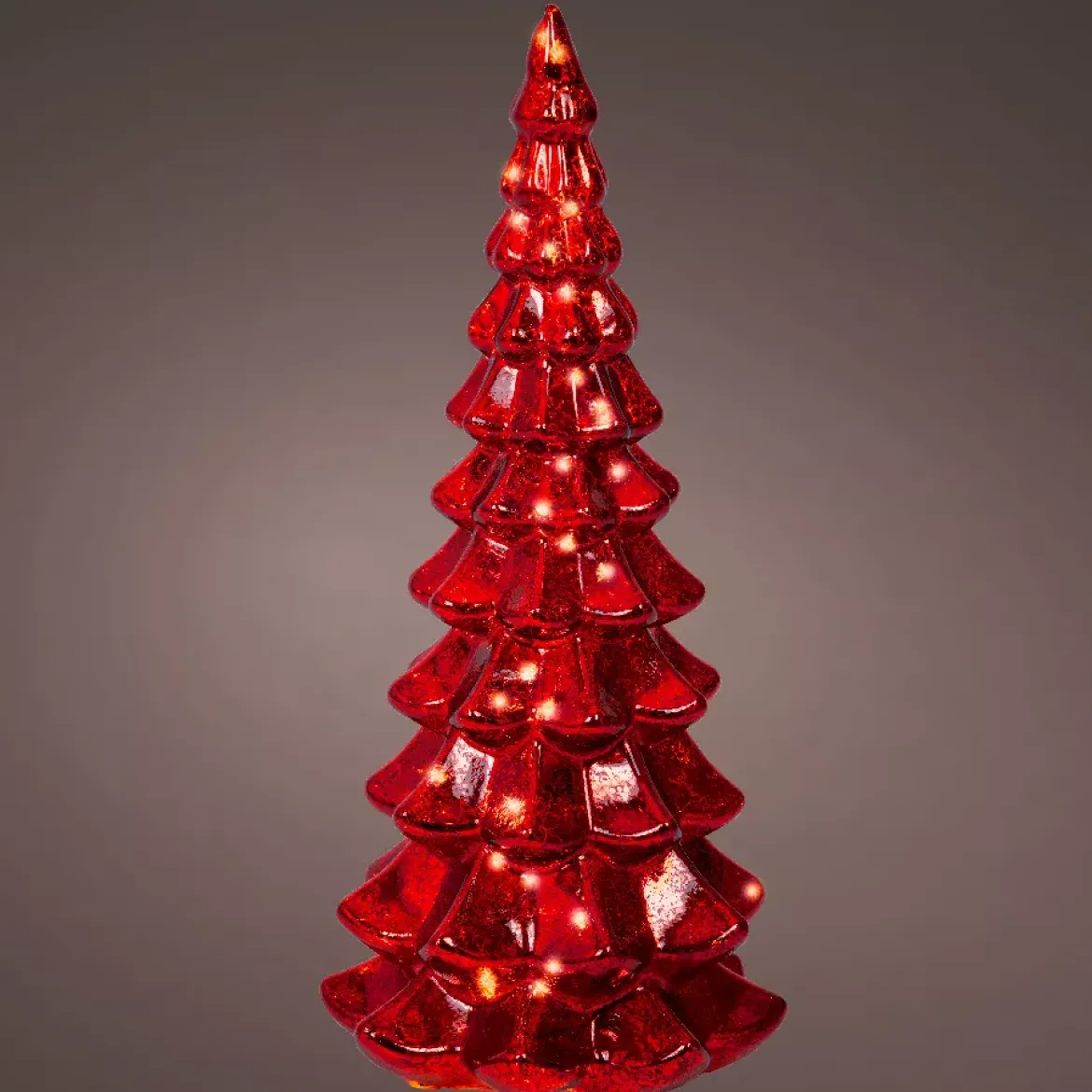 Albero di Natale luminoso a batteria 20 LED (H32 cm) Eterno Rosso