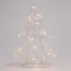 Albero di Natale luminoso a pile 30 LED (H40 cm) Magia di Natale Iridescente e bianco caldo