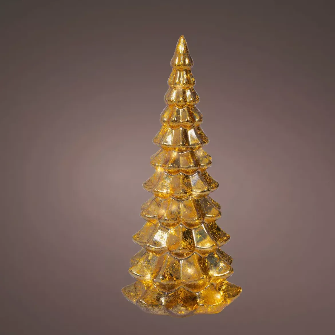 Albero di Natale luminoso con pile 20 LED (H32 cm) Eternel Oro
