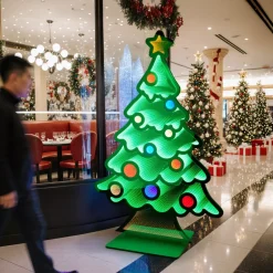 Albero di Natale luminoso Gigante 942 LED (H180 cm) Infinity Multicolore