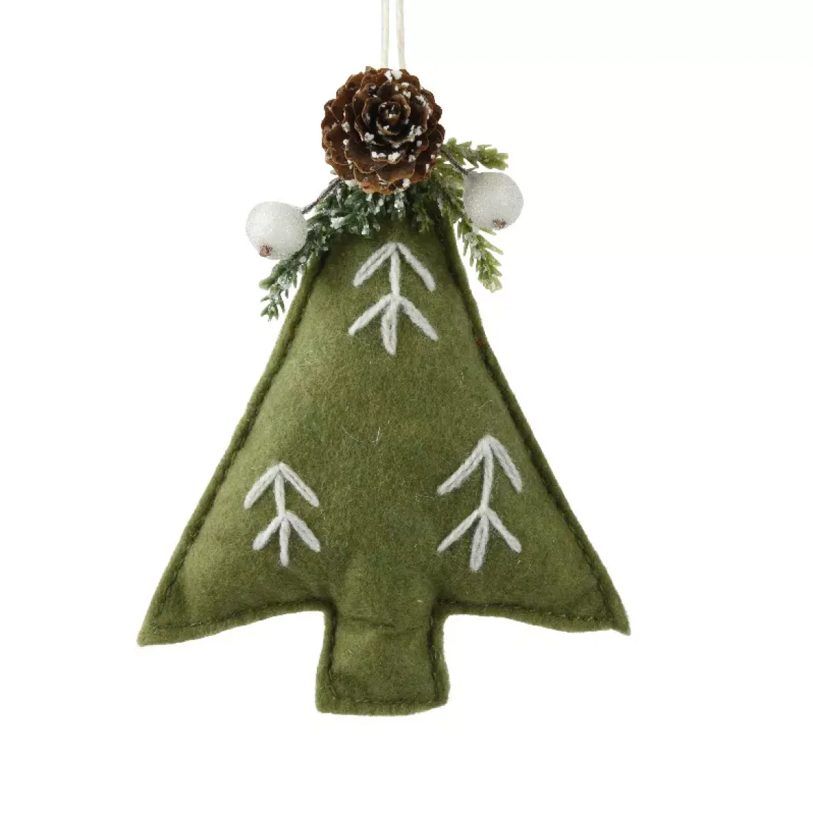 Albero in feltro da appendere (At 13 cm) Alpine Verde rosmarino