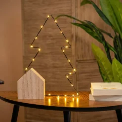 Albero luminoso a pile 22 LED (30 cm) Alpina Bianco caldo
