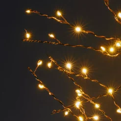 Albero luminoso 360 LED (H180 cm) Abete invernale Bianco caldo dorato