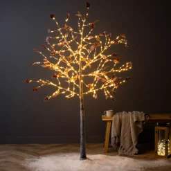 Albero luminoso 480 LED (H180 cm) Betulla Cressy Bianco caldo