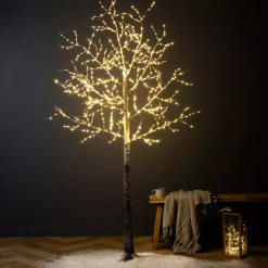 Albero luminoso 750 LED (H220 cm) Betulla Bianco caldo